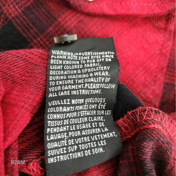 Canada Weathergear red  pearl snaps button down flannel womens s/p - Picture 7 of 10